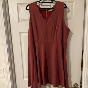 Arula Pink Scalloped Flare Dress - Size C - 3X